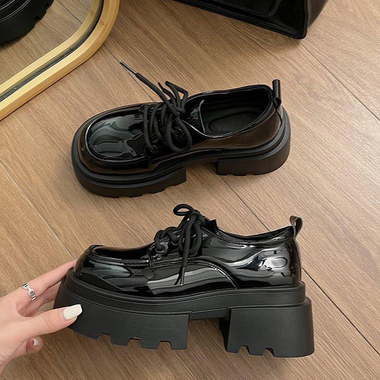 [Yushilai] British style platform small leather shoes for women's 2025 summer new Japanese JK round head with skirt single shoes