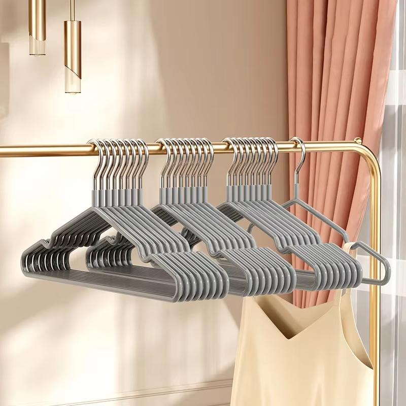 10/20pcs Iron Clothes Hanger Non-slip Coated Metal Suit Hangers Metal Shirt Jacket Hanger with Round Notches for Dress Hangers