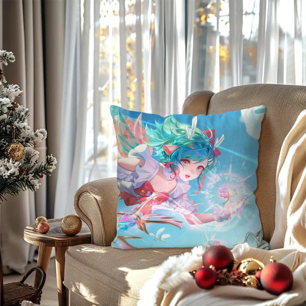 

Yaomei Animation Game H-Honor Of K-Kings Pillow Case Square Pillow Bedroom Sofa Leisure ComfortLiving Room Home Decoration 40X40 16x16Inch