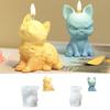 3D Duftseifenform Simulierte Puddingform Ornamenteform Hund Silikonkerzenform Gips