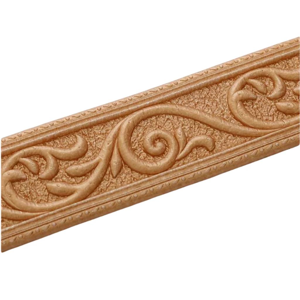 2.3m/90.55in 3D Wall Trim Line Skirting Border Self Adhesive Baseboard Wallpaper Wall Sticker For Living Room Home Decoration