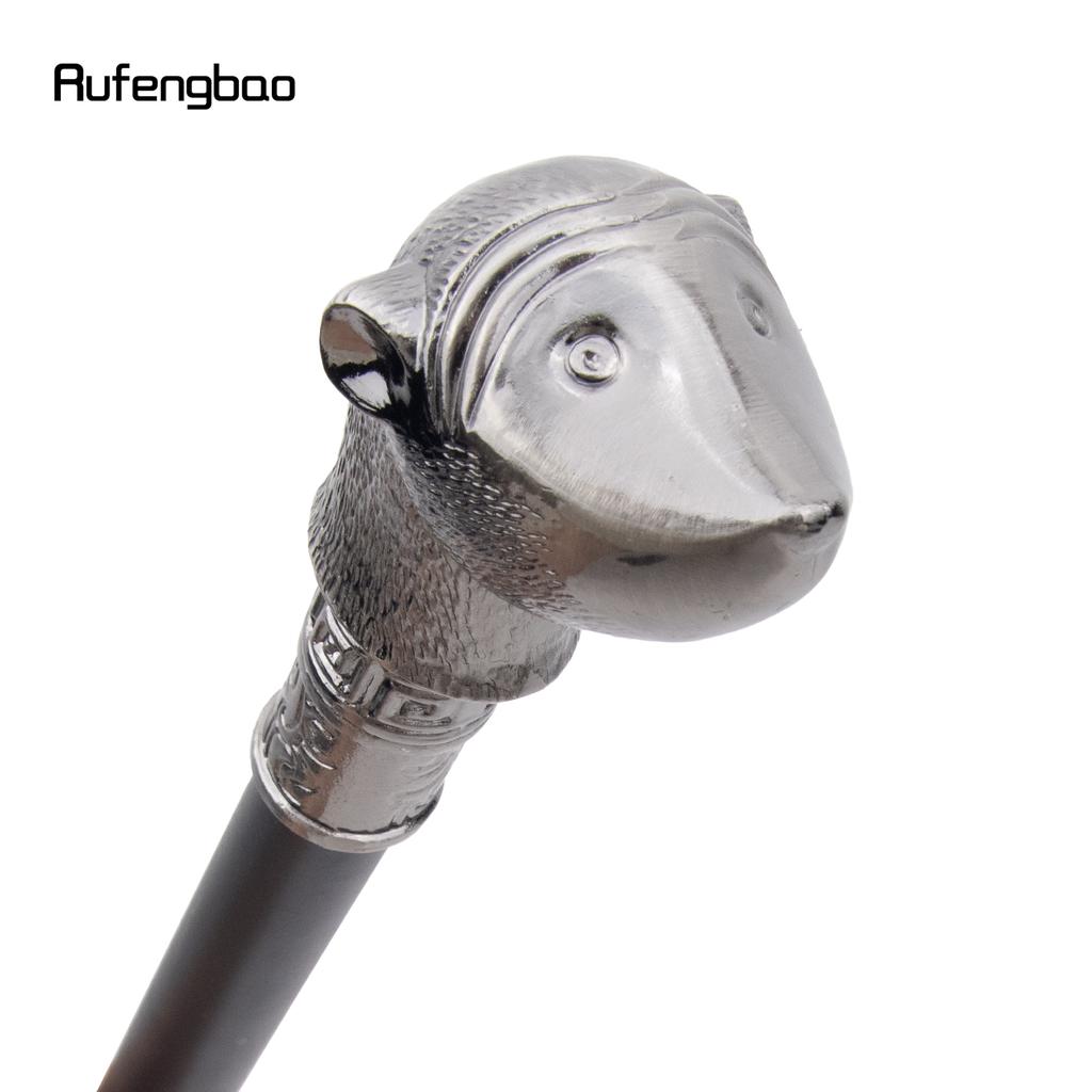 Baston de mers la modă cu animale Hamster Argintiu Cobai Decorativ Cospaly Vintage Petrecere La modă Baston Crosieră 93cm