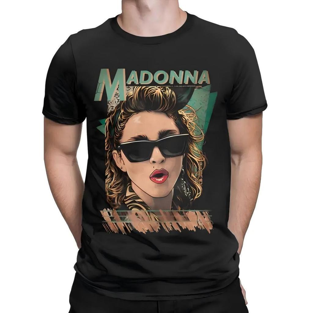 Madonna 80s Retro Portrait Black T-Shirt