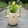 New Product Fun Bear Flower Pot Garden Home Creative Decoration Flower Pot Statue Ornament
