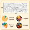 Muswarm Coloring Poster Tablecloth, Giant Poster,Paper Thanksgiving Coloring Banner Games and Family Activities, for Party Decorations,