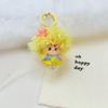 Cartoon Exploding Head Doll Wig Car Keychain & Phone Charm