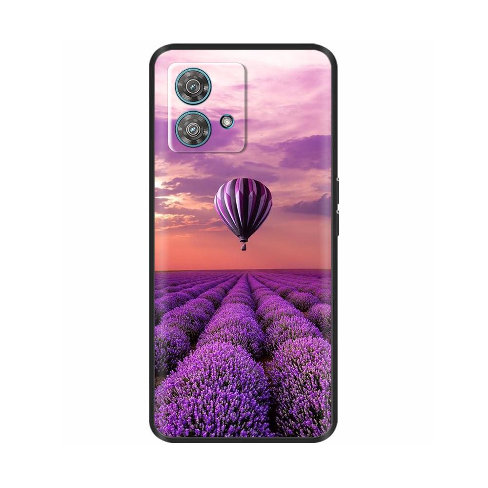 For Motorola Edge 40 Neo Case Cute Soft Black Silicone Phone Back Cover for Moto Edge40 Edge 40 Neo Protective Shell Cases Coque