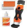 All-in-One Sticker Remover Tool: 50ml Liquid + Razor Scraper + 20 Blades. Removes Decals, Tint, Labels & Glue Residue Instantly