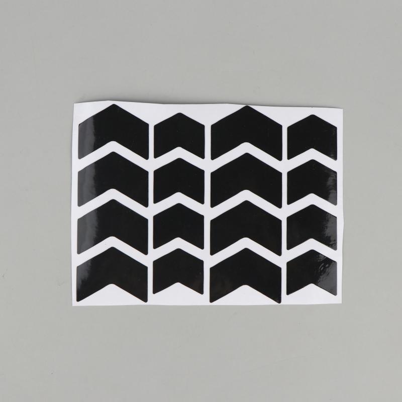 Invisible Black Reflective Helmet Tape Arrow Pattern Scratch Resistant Durable Reflective Film Stickers for Motorcycle Outdoor Riding