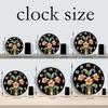 High-Quality Floral High-Quality Pattern High-Quality Wooden High-Quality Wall High-Quality Clock, 10-16Inch High-Quality Silent High-Quality Wall