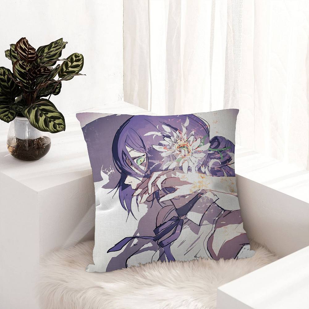 Anime Chainsaw Man Reze Arc Cushion Cover Car Throw Pillow Case For Sofa Car Christmas Gift 40x40cm 45x45cm