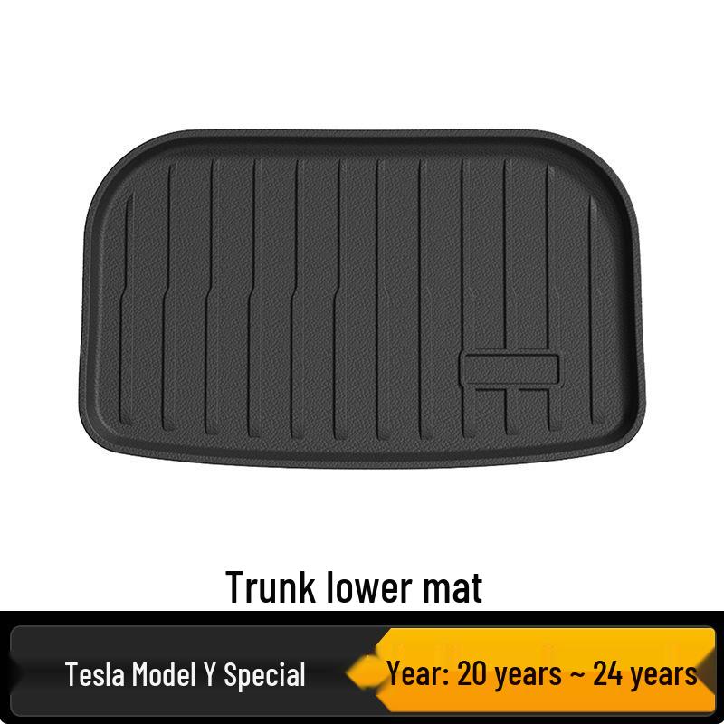 Tesla Model Y/3 TPE Front & Rear Trunk Mats and Foot Pad