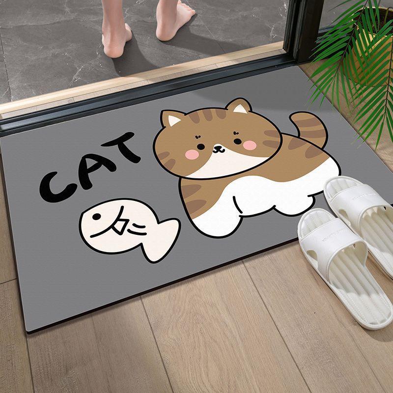 

Коврик для ванной комнаты с диатомовой грязью Коврик для туалета Коврик для входной двери Туалет Впитывающий нескользящий коврик для ног 40 * 60cm [Diatom Mud]