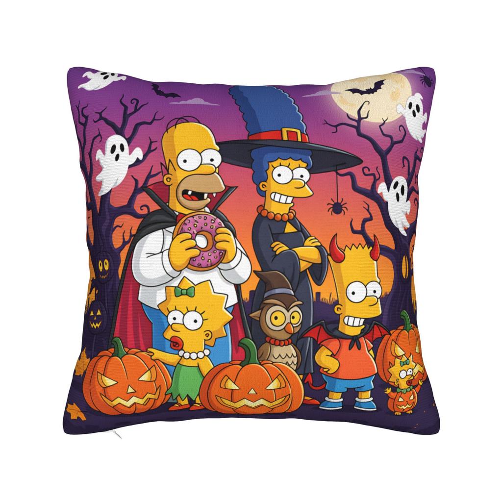 Pillow Cover Funny SSimpsons Green Polka Dot Family Cute Funny Pillow Case For Sofa Couch Bed Living Room Pillowcases
