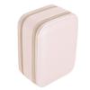 Jewelry Case Double Layer Portable Pink Necklace Hook Design Convenient Handle Travel Jewelry Box