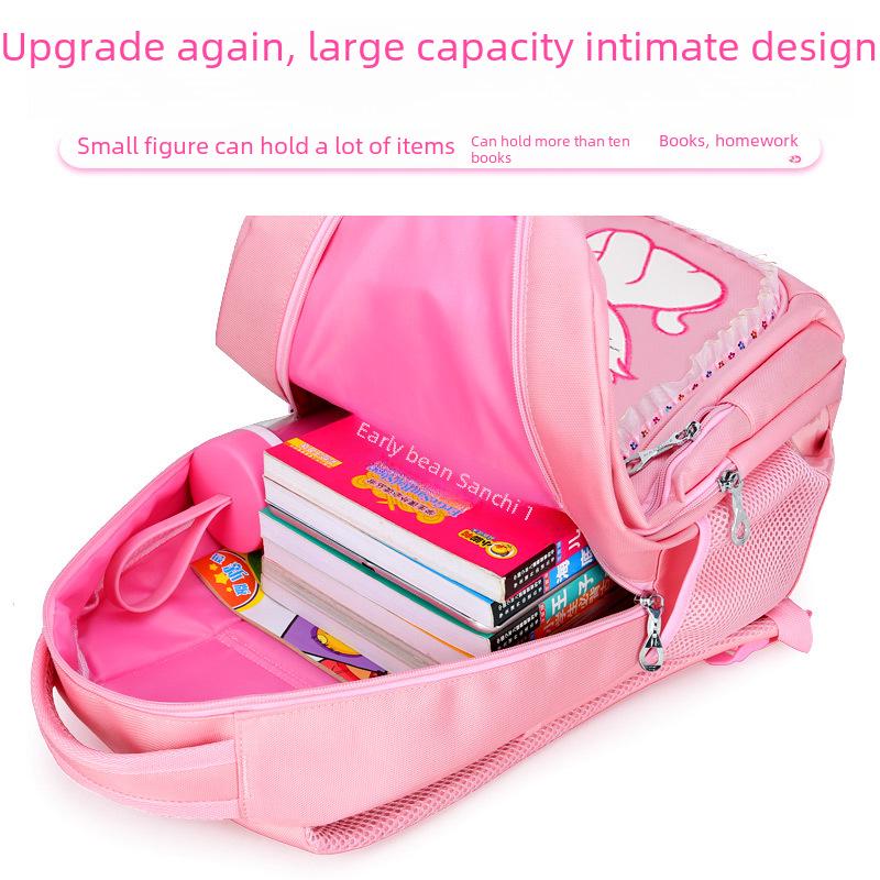 Korean Cute Princess Backpack for Girls, Grades 1-6, Ages 7-12