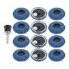 12Pcs 2"" Curved Flap Disc Grit#40-120 Roll Lock Quick Change Sanding Discs 1/4"" Holder for Die Grinder Metal Wood Rust Removal
