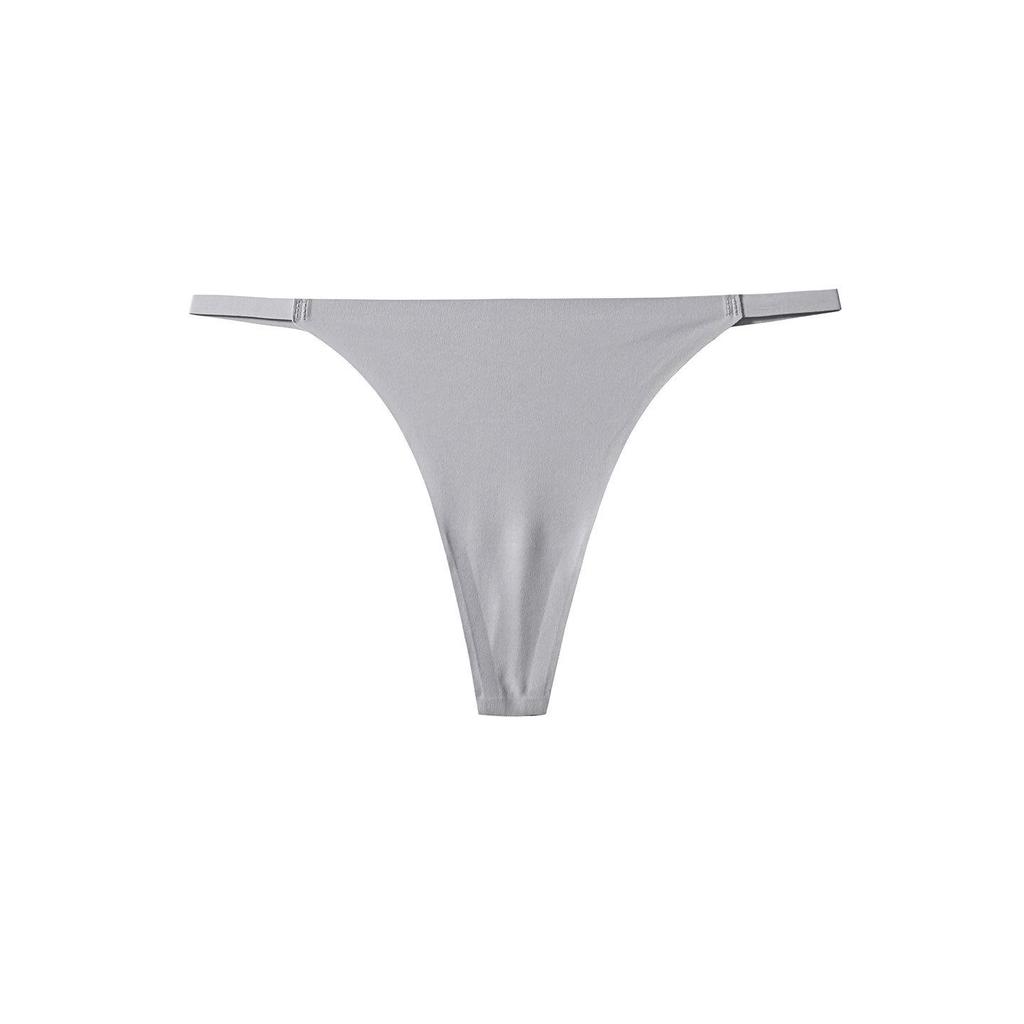 Seamless Low-Waist Women's Thongs: Breathable, Comfortable Pure Cotton Gusset, Sexy Solid Colors