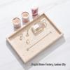 Nordic Beige Travertine Marble Tray: Light Luxury Entrance Hall Decoration & Jewelry Storage Ornament