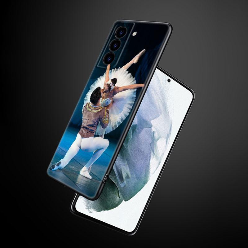 Ballet Dancer Phone Case For Samsung Galaxy S22 Pro S21 S20 Ultra FE S10 Lite 5G S10E S9 S8 Plus Soft TPU Black Cover