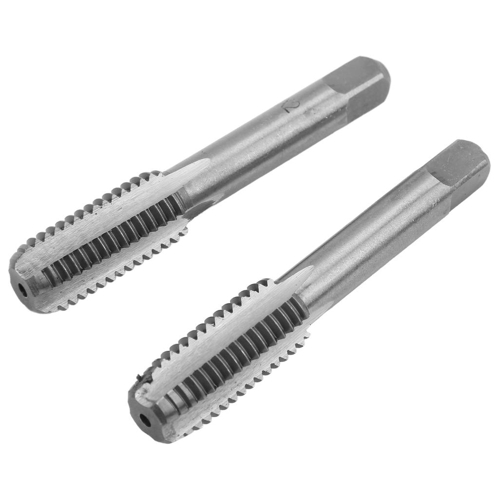 2pcs High Speed Steel   Thread Tap Straight Flutes Thread Tapping Tool Hand Thread Tap