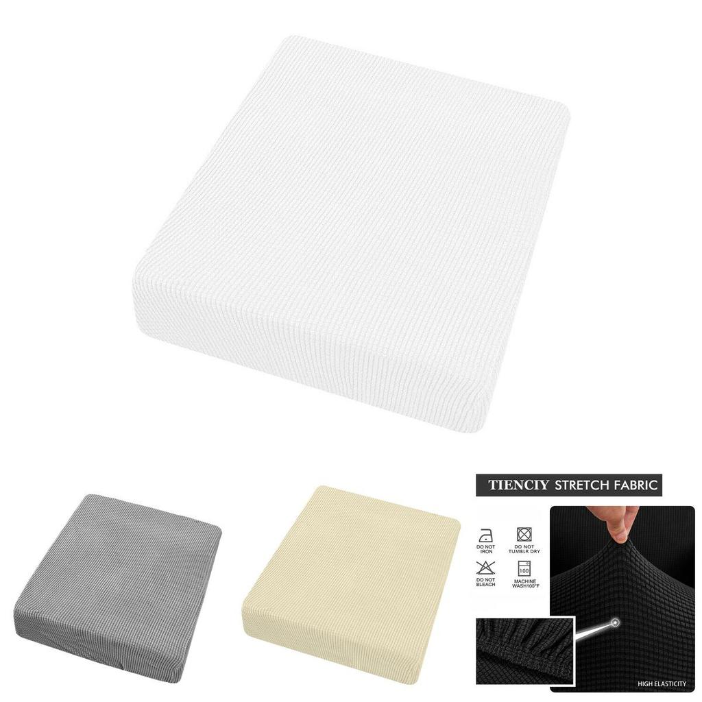 Stretchy Couch Seat Cushion Cover Soft Hand-feeling Easy To Fit Furniture Protector