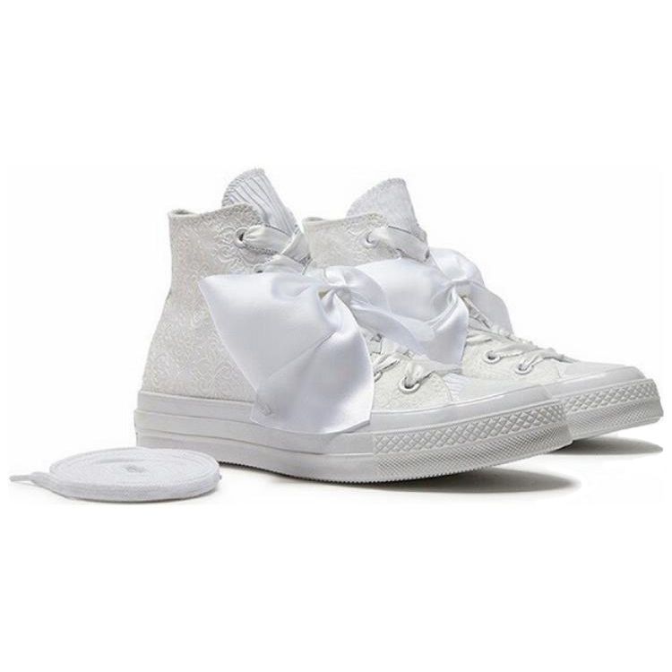 Converse 1970er Chuck Taylor Schleife Hochzeit High-Top Canvas Schuhe Unisex Sneaker Weiß A07078C