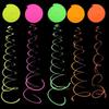 5/10/20 szt. Świecące Wiszące Wirujące Dekoracje na Imprezę Kolorowe Fluorescencyjne Wirujące Serpentyny Neonowe Świecące Wstążki na Imprezę Materiały Imprezowe