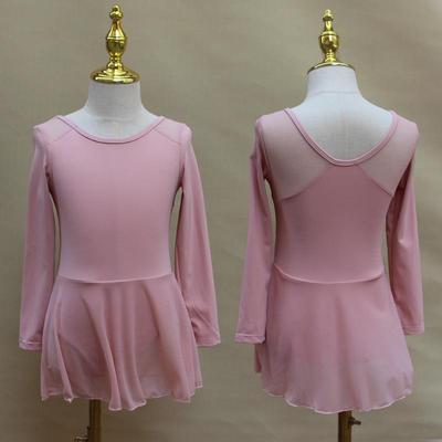 Girls' Long-Sleeve Ballet Jumpsuit - Autumn/Winter Dancewear for Chinese Folk Dance & Ballet Exams
