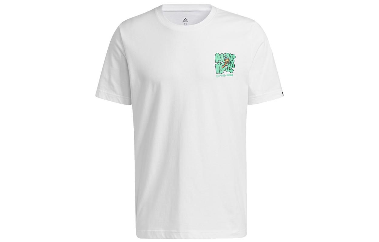 

Adidas T Shirts Men s White Crew Neck Moderate Straight Fit HB5485 XXL