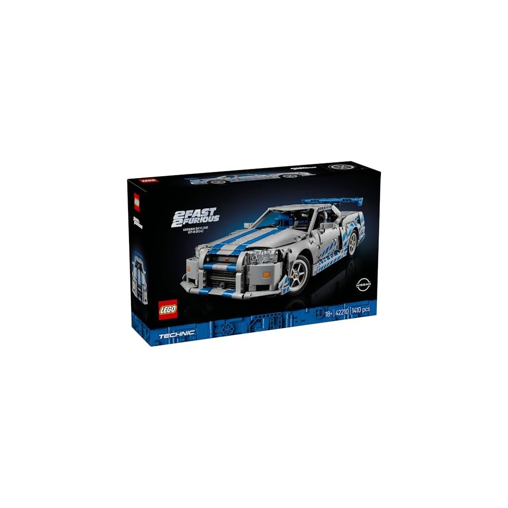 Lego Technic Fast & Furious Nissan Skyline GT-R R34 Building Set Toy for Kids and Adults 42210