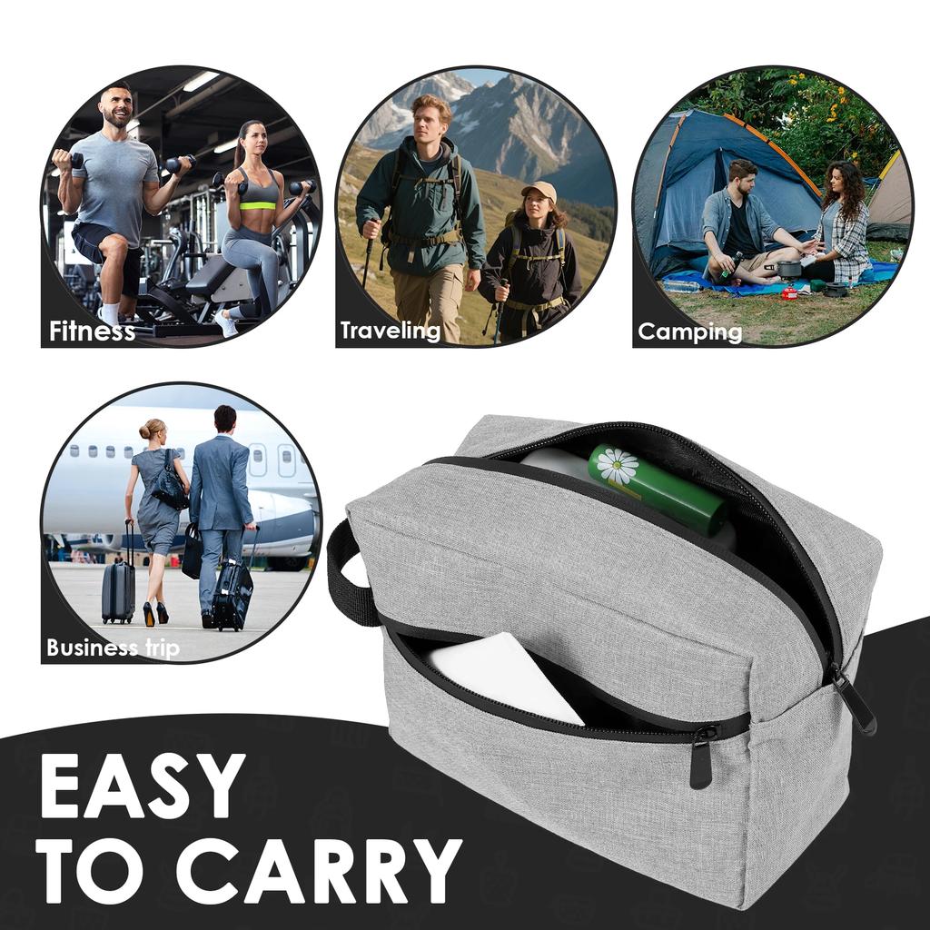 Portable Travel Toiletry Bag Oxford cloth Waterproof Mens Travel Bag with Pocket & Compartment Lightweight Cosmetic Storage Bag