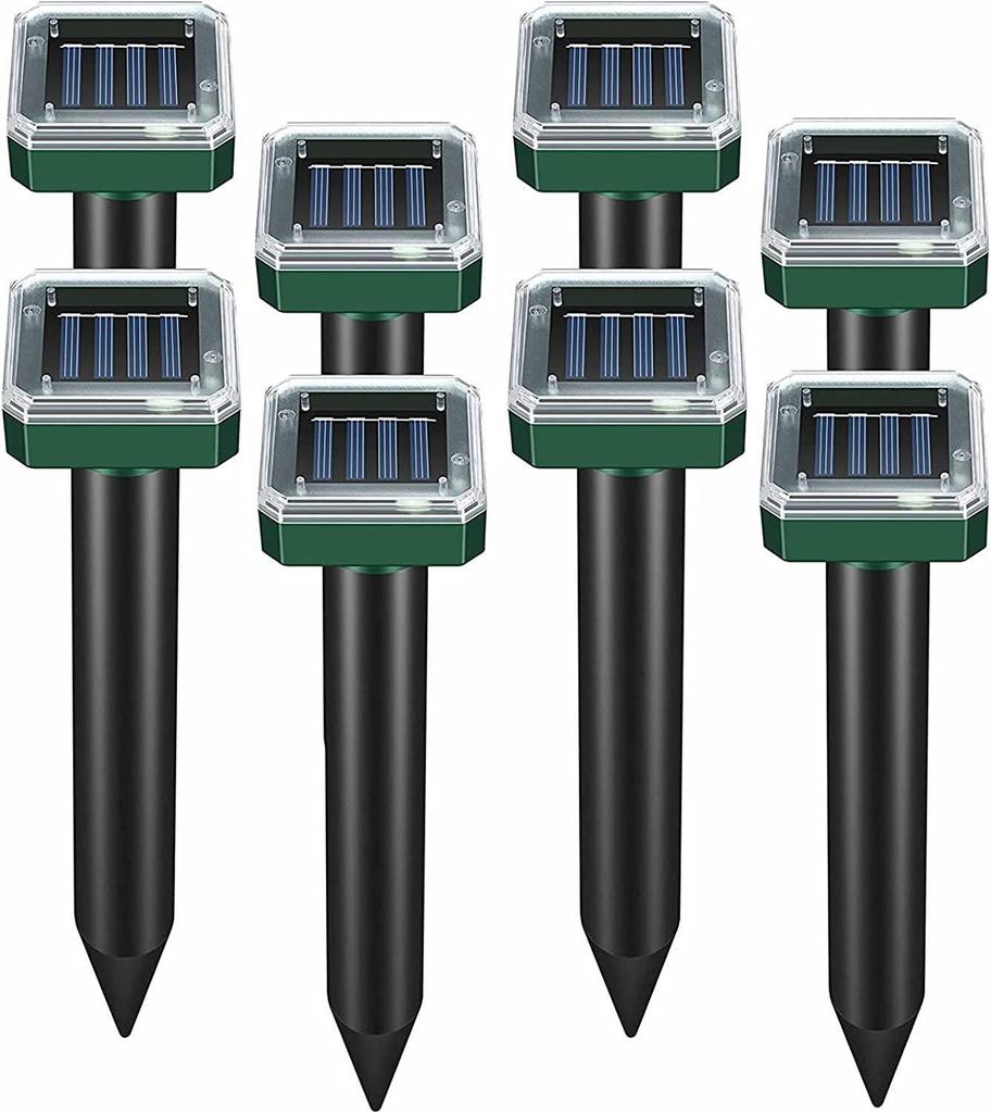 Solar Ultrasonic Animal Repeller: Mouse, Snake, Dog, Bird & Insect Deterrent for Orchards