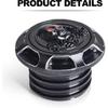 For Harley Sportster XL 1200 883 X48 Dyna Aluminum Fuel Gas Tank Cover Cap 3D Chrome Skull Red Eyes Style