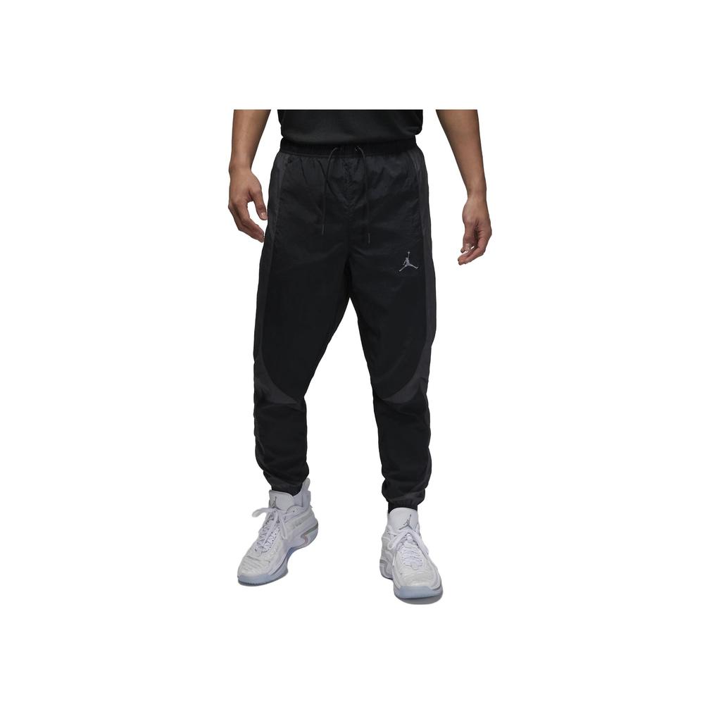 Jordan Logo Print Drawstring Knit Joggers Men Bottoms Black DX9374-011