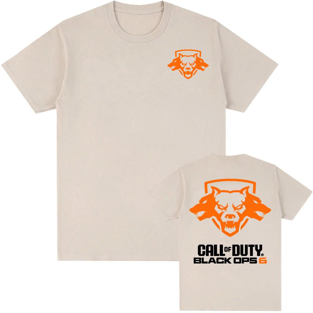 Streetwear Hip Hop Men Women Tees BO6 Call of Duty Black Ops Game Printing Tshirts Cotton Short Sleeve O-neck T-shirt Unisex Top