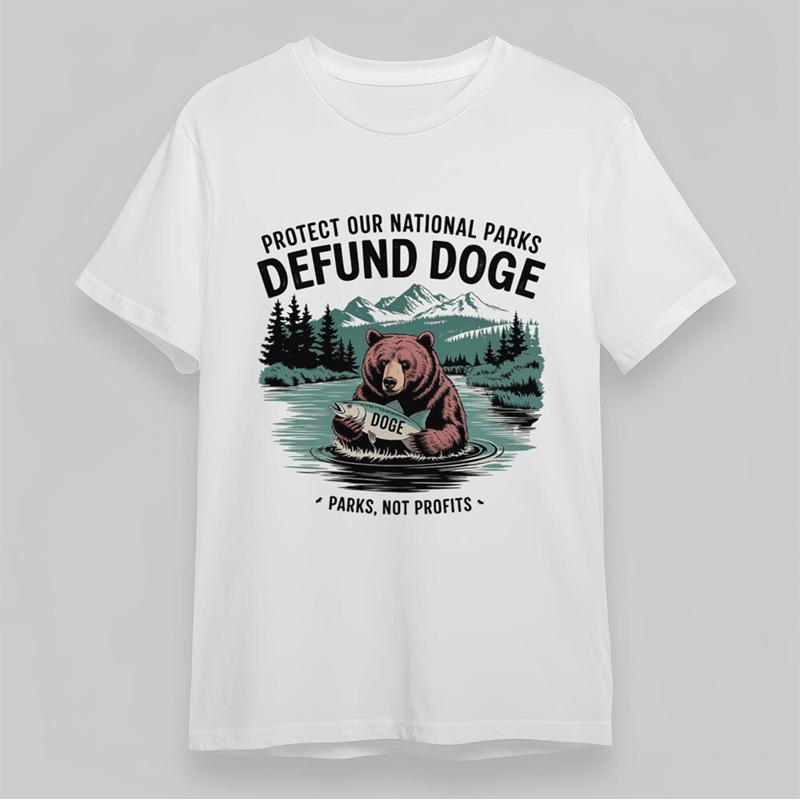 

Women S Trend T Shirt Bear Fishing Nature Cotton White 5XL різнокольоровий
