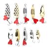 Hard Spinner Fishing Lures Set Bright Colors Fishing Lure Kit Durable Spoon Lures Kit  For Trout
