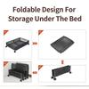 Foldable Under Bed Storage Basket with Wheels, Suitable for Storing Toys, Clothes, Books, and Miscellaneous Items