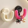 White Suction Cup Shoe Rack, Wall-Mounted Slipper Organizer for Bathroom and Shower, Practical Slipper Hook, Utility Hooks