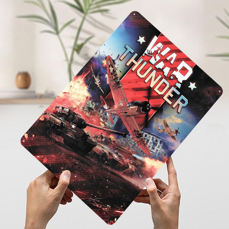 War Thunder Poster Customized Wall Art Vintage Metal Signs Retro Tin Plaque for Man Cave Home and Decoration Gaming Office Decor