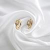 Gold-Plated Zircon Geometric Square Earrings - Stylish and Versatile Jewelry Accessory