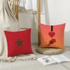 Morocco Mar Flag Cushion Cover Eco-Friendly Odorless Healthy Pillowcase Soft & Comfortable Kid-Safe No Filling