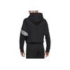 adidas Originals Campus 00s Trefoil Stripe Print Cropped Hoodie Women Tops Black IB5922