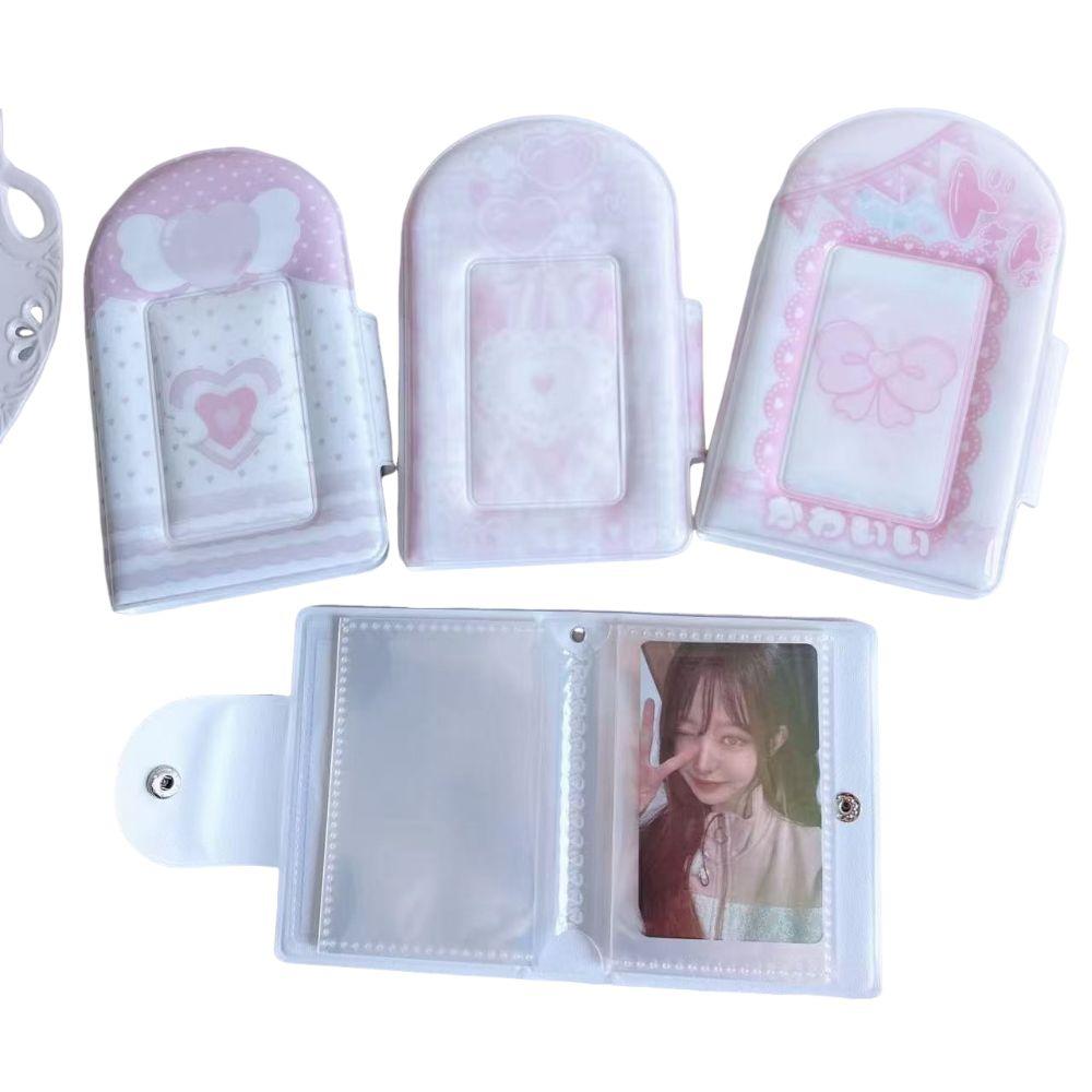 High Quality 3 Inch Photocard Binder Album 32 Pockets Sweet Mini Photo Album PP Kpop Photo Card Book Holder