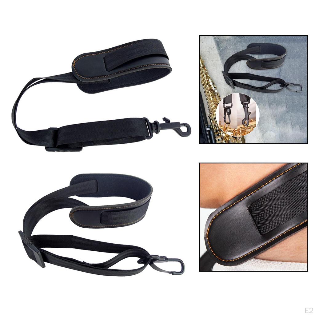 Comfortable Saxophone Neck Strap, Adjustable Length Sax Strap Harness Neckband for