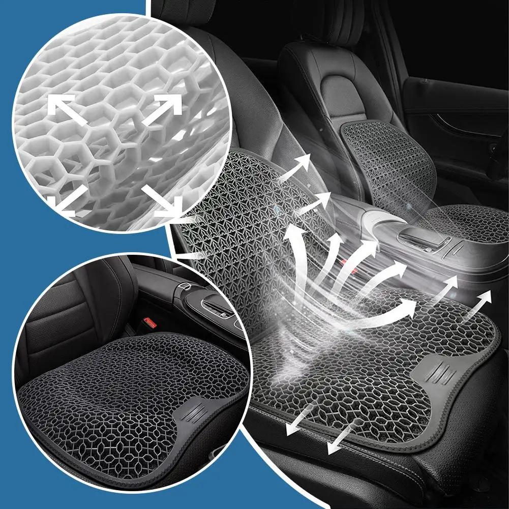 Summer Gel Car Seat Cushion Car Gel Cooling Seat Cushion 3D Honeycomb Cool Ice Silk Car Home Chair Cushion Ventilation