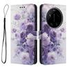 Wallet Case for 17 Ultra 5G - Leather/PU, Purple, With Lanyard