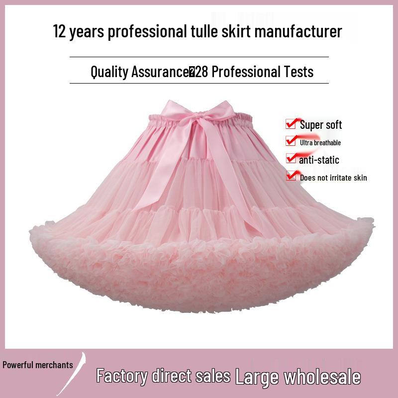 

Adult Mesh Half Skirt Cosplay Wedding Petticoat – Lolita Style 40cm Regular