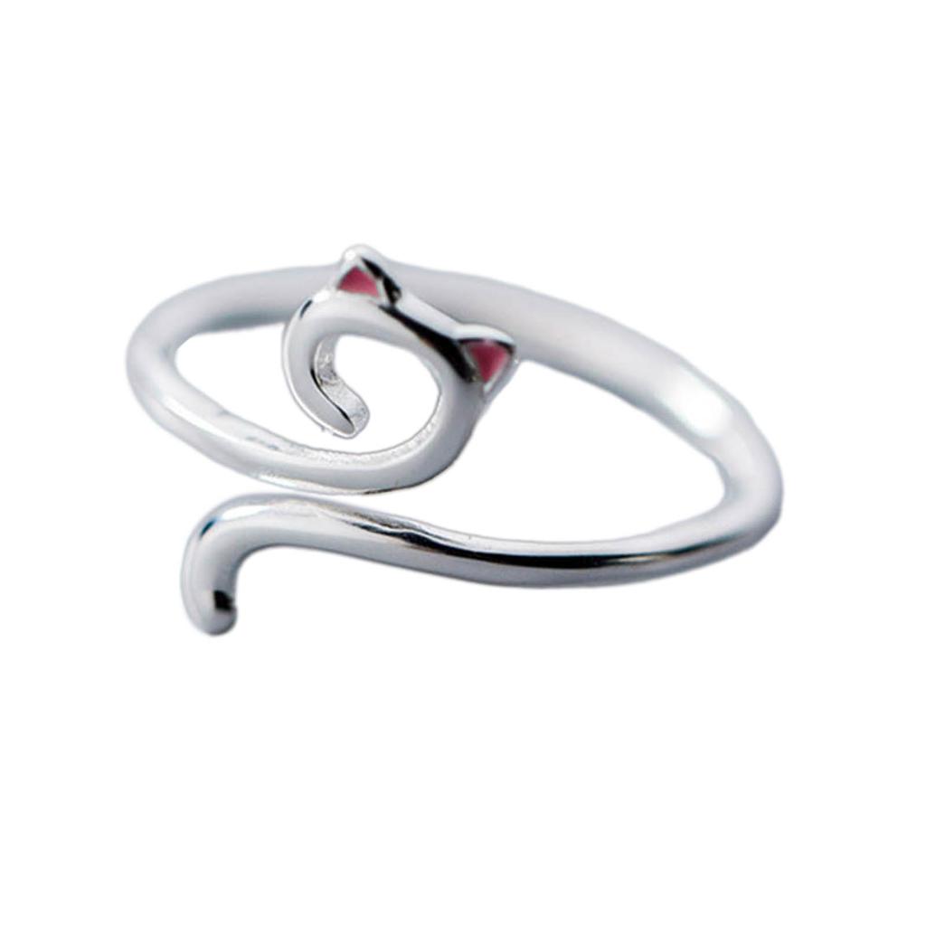 Adjustable Yarn Cat Ears Rings Ornament Modern and Simple Rings Jewelry Personalized Cat Shaped Finger Rings Accessory